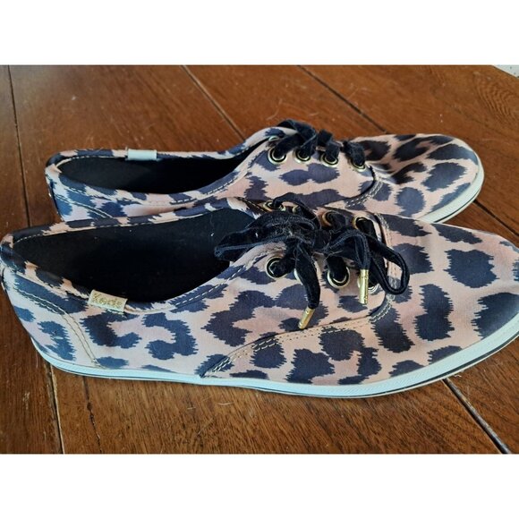 Kate Spade x Keds KS Kickstart Leopard Calf Hair Sneakers size 8 - Picture 1 of 5